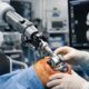 robotic joint replacement surgery showing robotic knee replacement procedure for knee arthritis treatment