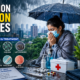 10 common monsoon diseases in India including dengue, malaria, typhoid, cholera, leptospirosis, chikungunya, hepatitis A, gastroenteritis, viral fever, and skin infections