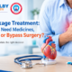 Heart blockage treatment options including medicines, angioplasty and bypass surgery